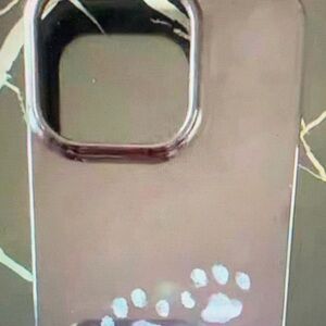 Transparent Phone Case with Paw Print Design
